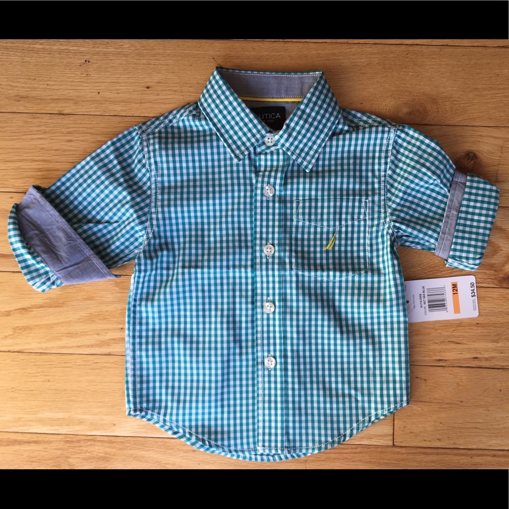 NWT Baby Button Up Nautica Shirt